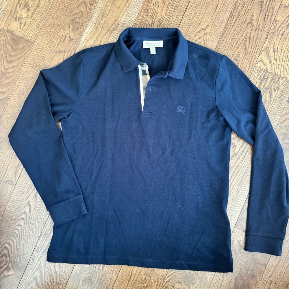 Burberry Men's Navy Long Sleeve Shirt